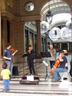 These street musicians drew me over...